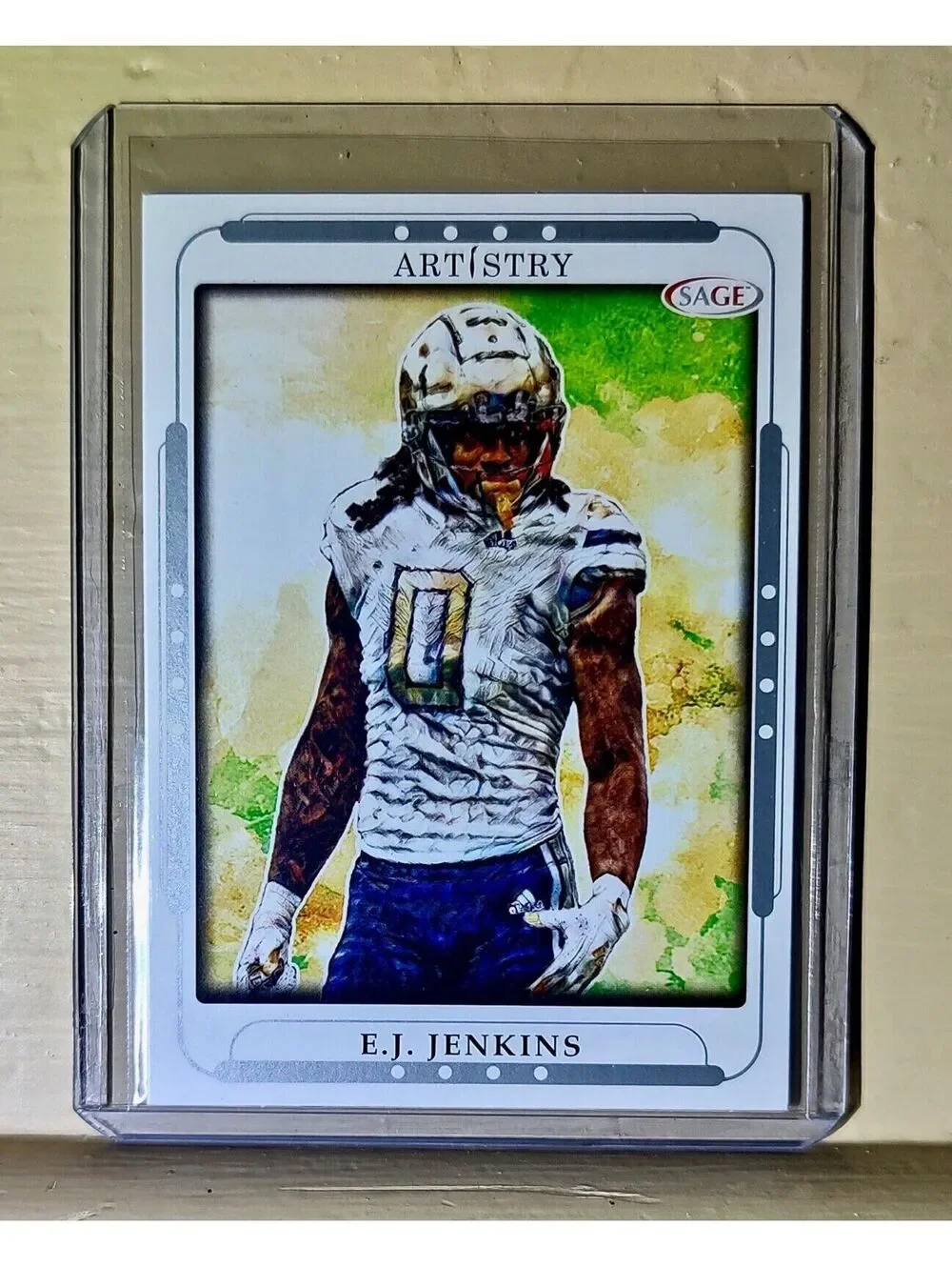 E.J. Jenkins 2023 SAGE NFL Artistry Football #48 Card